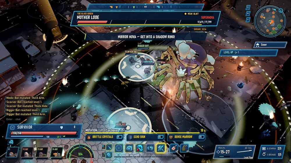 A four-player crew fighting the Mother Lode boss
